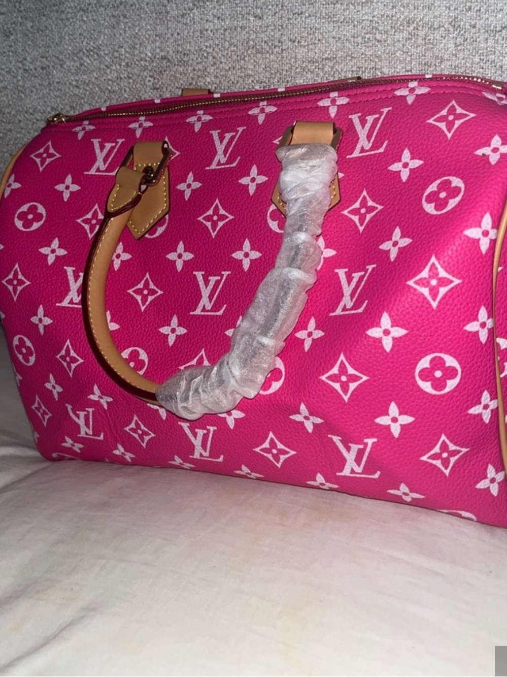 Source Unknown Pink, Hot Pink & Orange Monogram Satchel Set - Picture 3 of 6